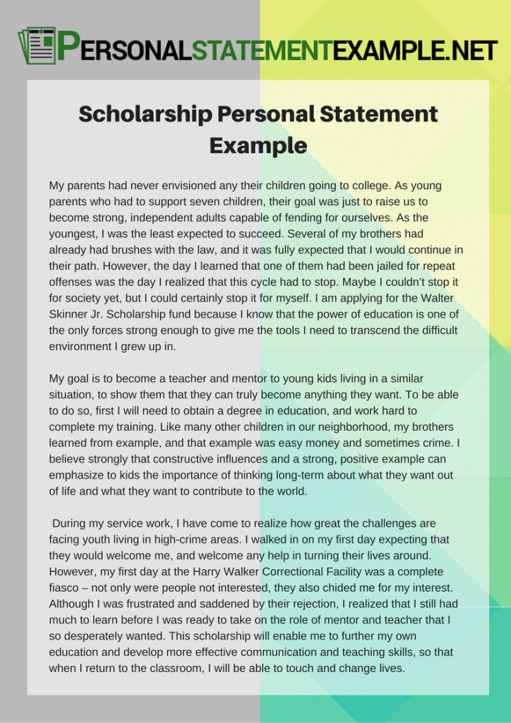 personal statement for china scholarship